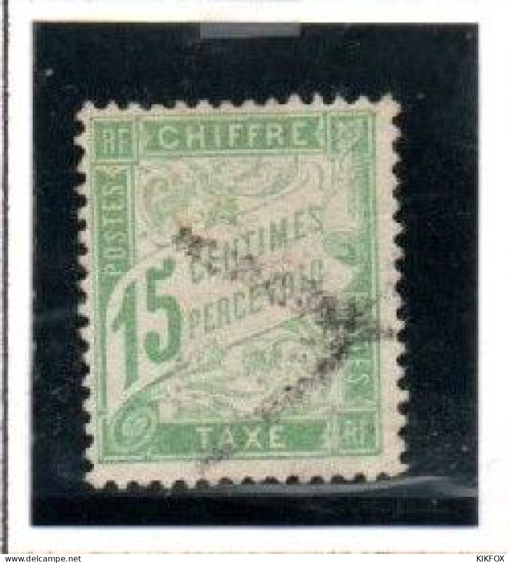 FRANCE ,FRANKREICH , 1893 - 1896 ,  MI 30 ,  YT  30, TAXE,  15 C  PERCEVOIR OBLITERES, GESTEMPELT - 1859-1959 Gebraucht