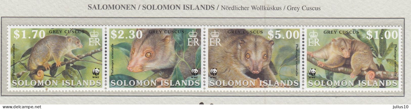 SOLOMON ISLANDS 2002 WWF Animals Mi 1062-1065 MNH(**) Fauna 656 - Neufs