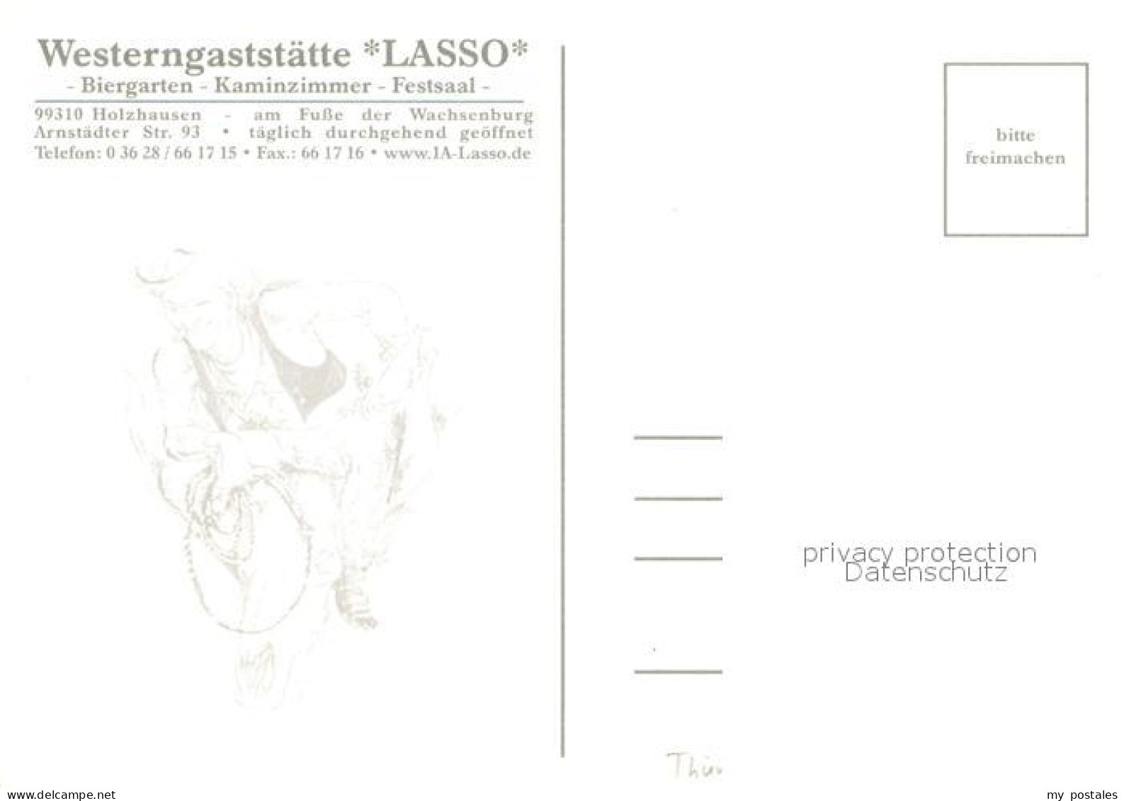 73654180 Holzhausen Wachsenburggemeinde Westerngaststaette Lasso Holzhausen - Autres & Non Classés