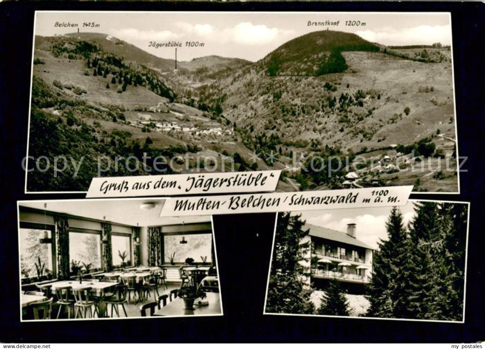 73654174 Multen Cafe Pension Jaegerstueble Gastraum Landschaftspanorama Schwarzw - Other & Unclassified