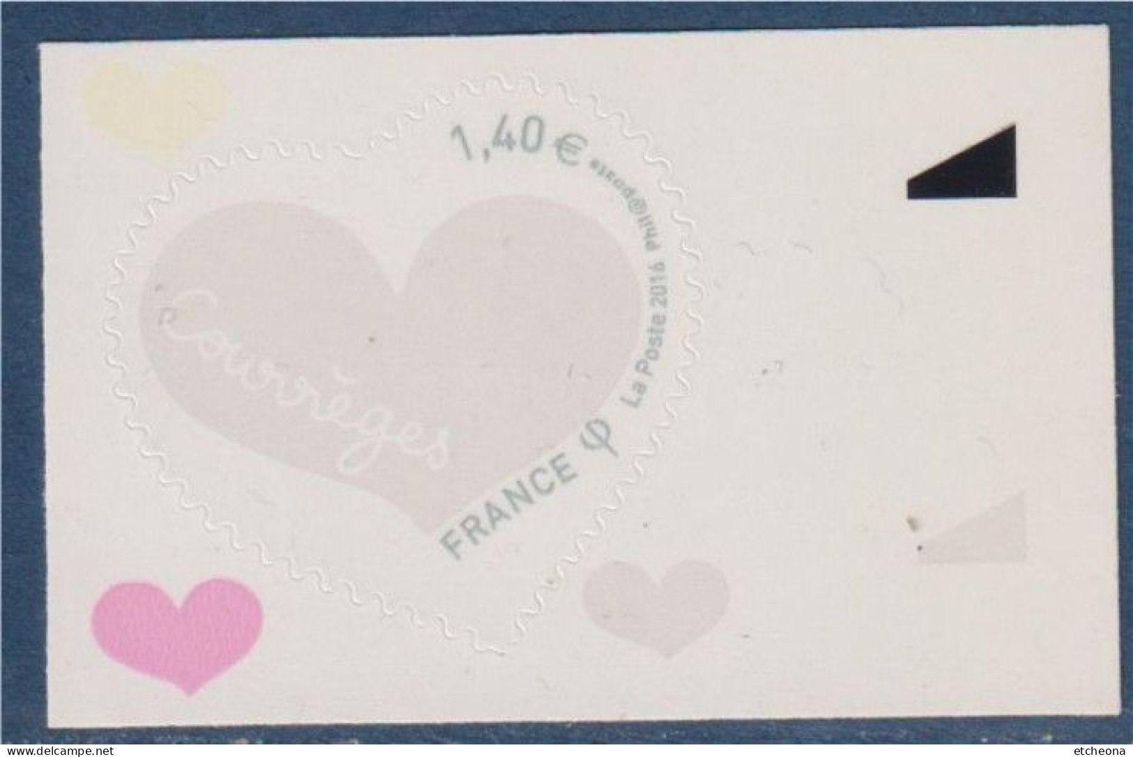 Coeur Saint Valentin 2016 De Courrèges 1.40€ Adhésif Neuf N° 1231 Avec Bord De Feuille - Unused Stamps