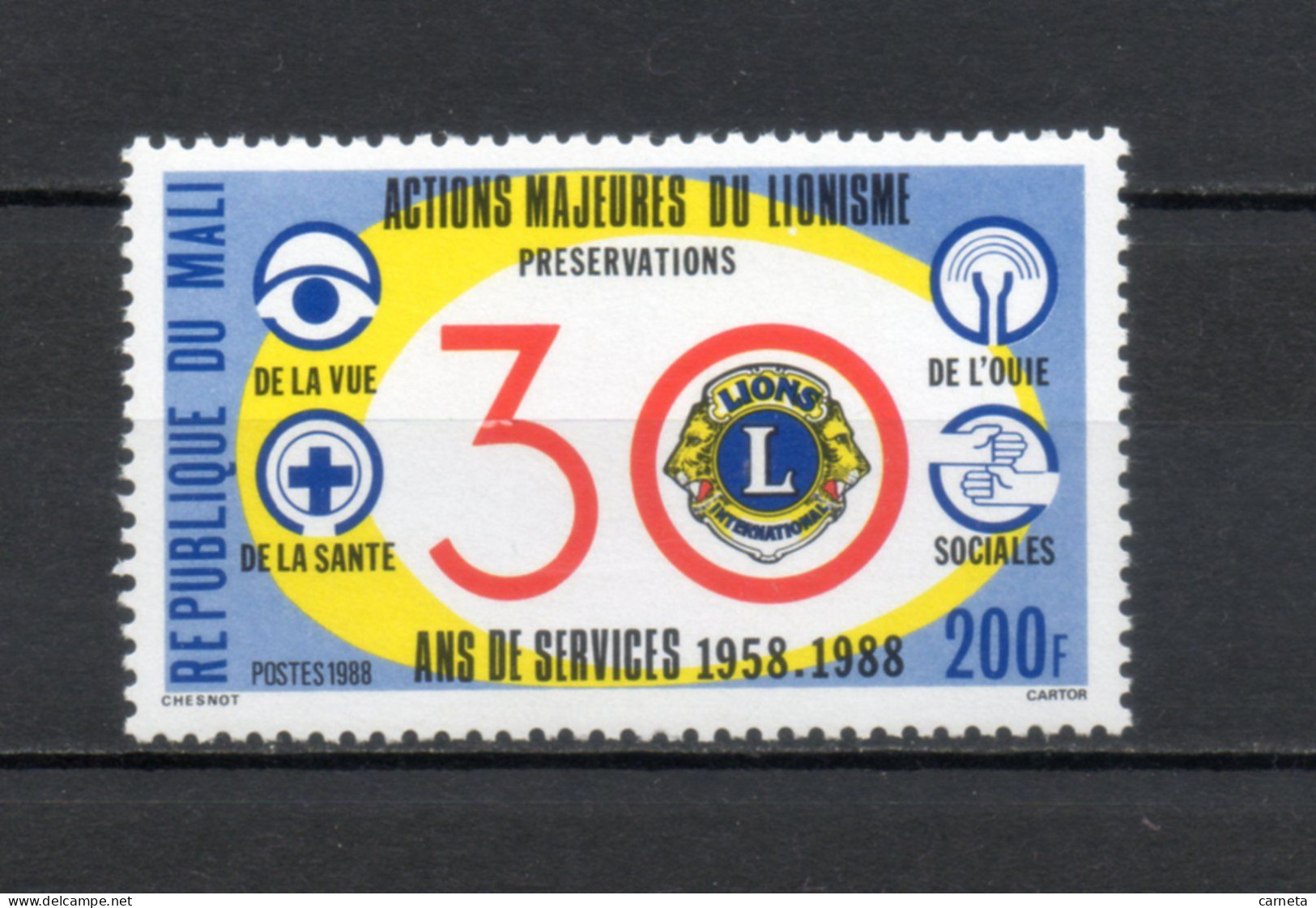 MALI  N° 550   NEUF SANS CHARNIERE  COTE 2.50€   LIONS CLUB - Mali (1959-...)