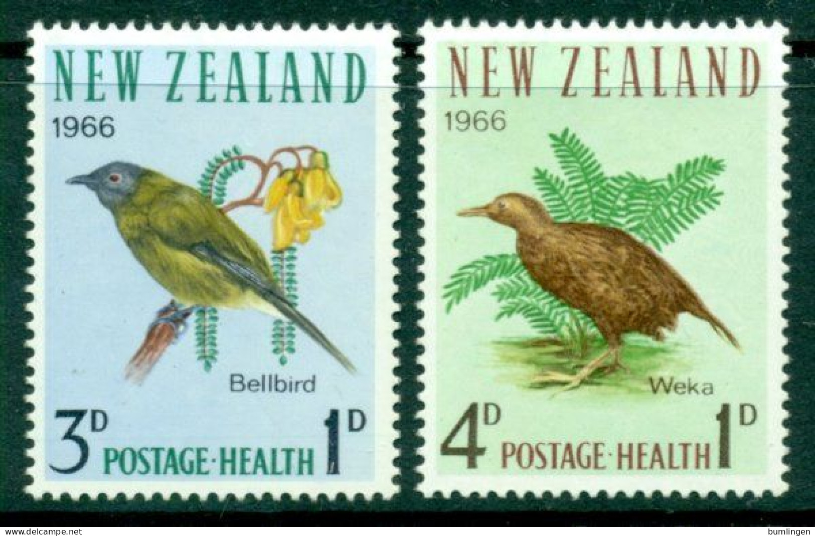 NEW ZEALAND 1966 Mi 451-52** Health – Birds [B854] - Other & Unclassified