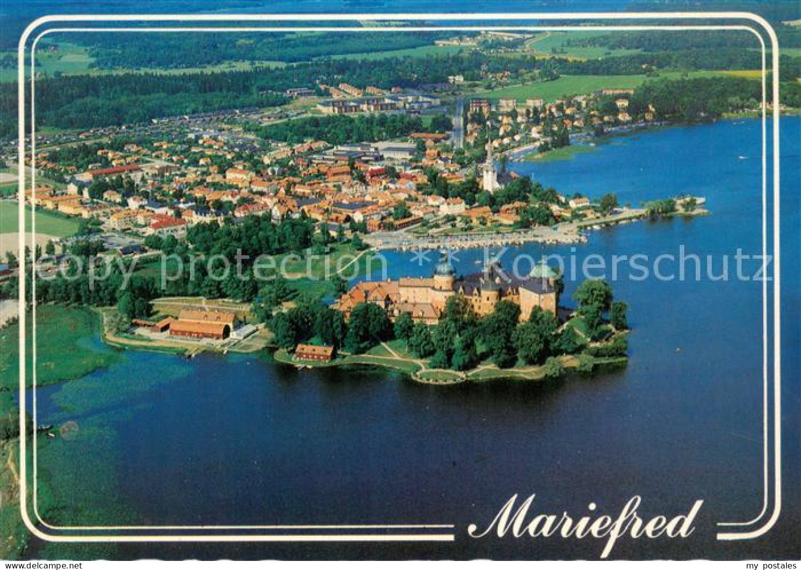 73654100 Mariefred Schloss Gripsholm Fliegeraufnahme Mariefred - Schweden