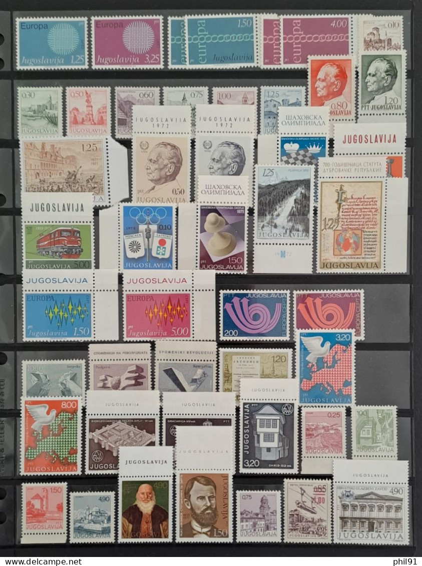 YOUGOSLAVIE    Petite Collection De Timbres Neufs Entre Les Années 1970 Et 1983 - Lots & Serien