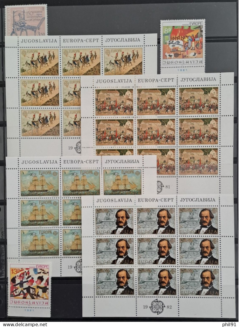 YOUGOSLAVIE    Petite Collection De Timbres Neufs Entre Les Années 1970 Et 1983 - Collections, Lots & Series