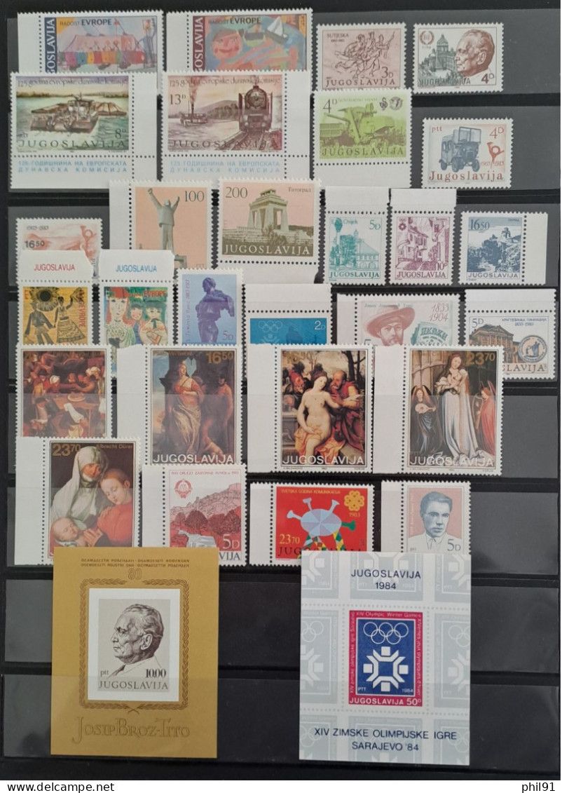 YOUGOSLAVIE    Petite Collection De Timbres Neufs Entre Les Années 1970 Et 1983 - Verzamelingen & Reeksen