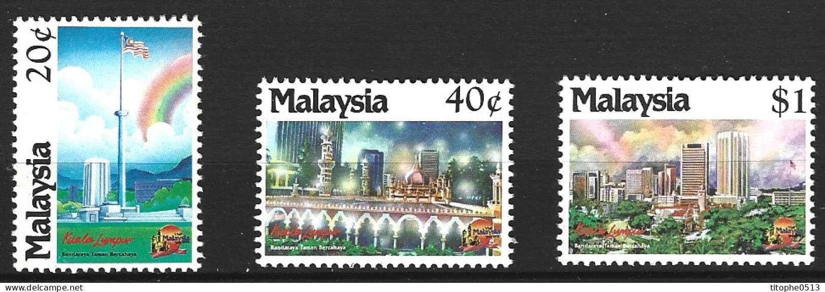 MALAISIE. N°444-6 De 1990. Kuala-Lumpur. - Malaysia (1964-...)