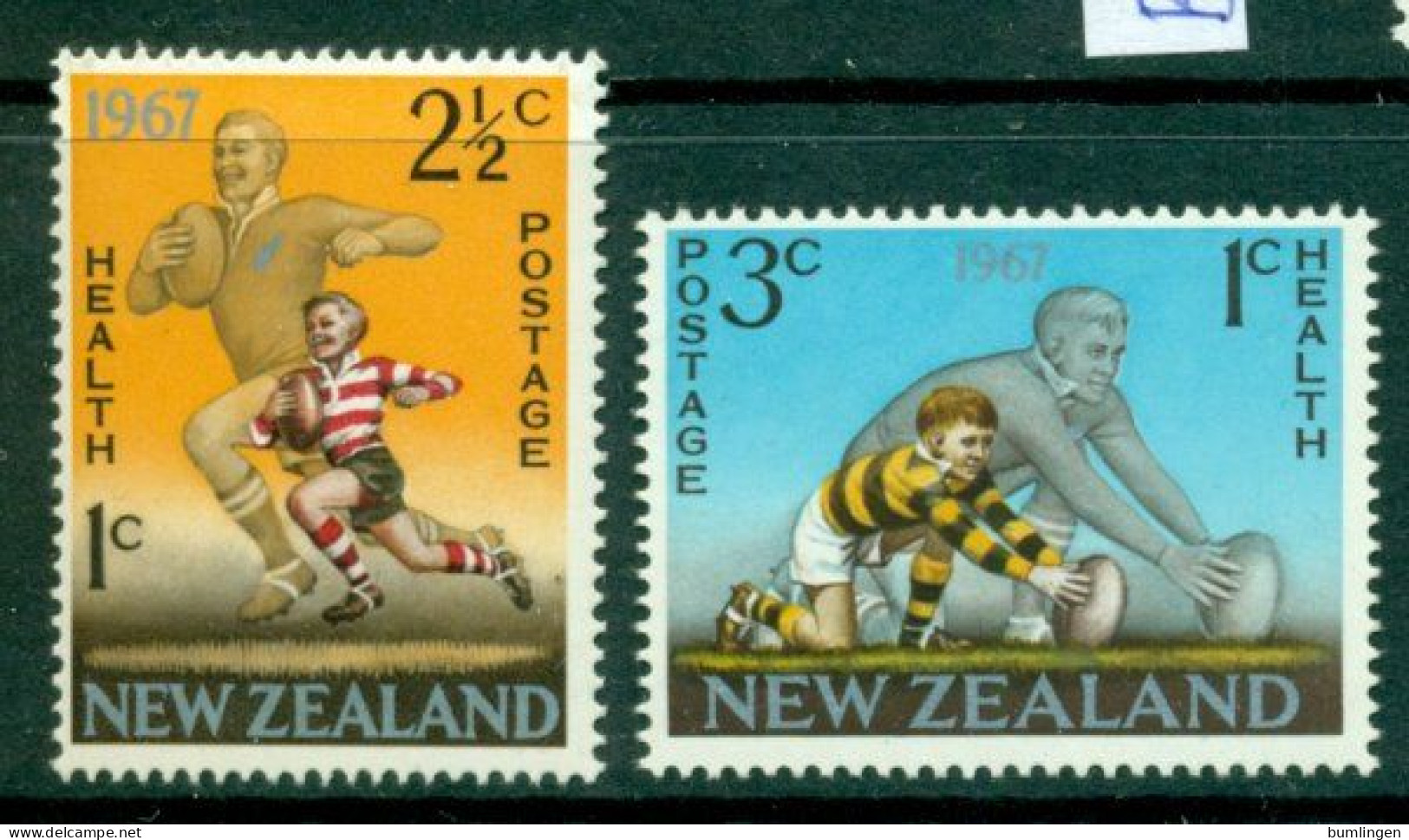 NEW ZEALAND 1967 Mi 475-76** Health - Rugby [B857] - Rugby