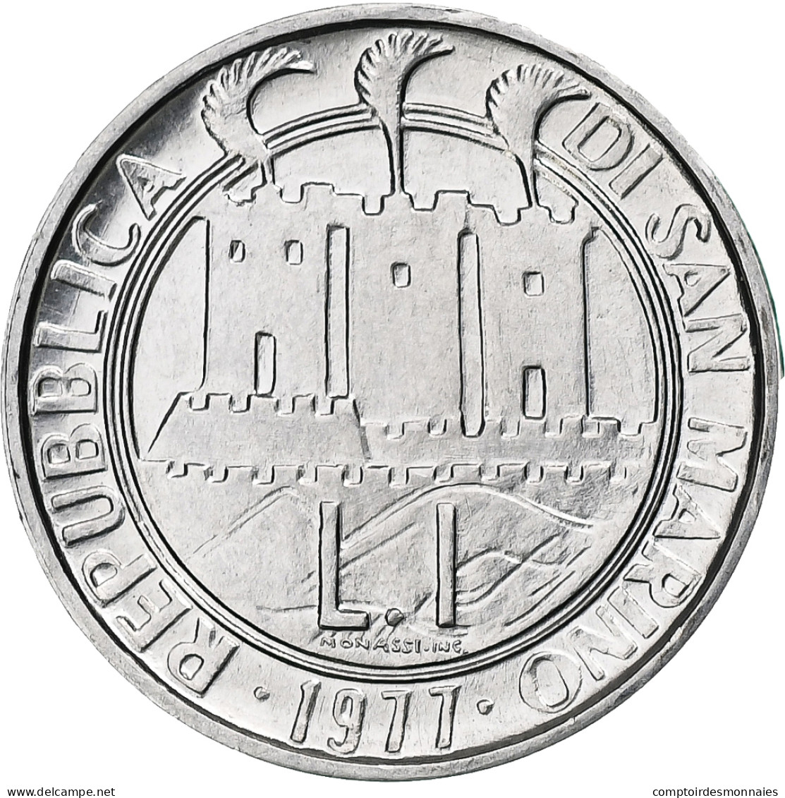 Saint Marin , Lira, F.A.O., 1977, Rome, BU, Aluminium, SPL, KM:63 - San Marino