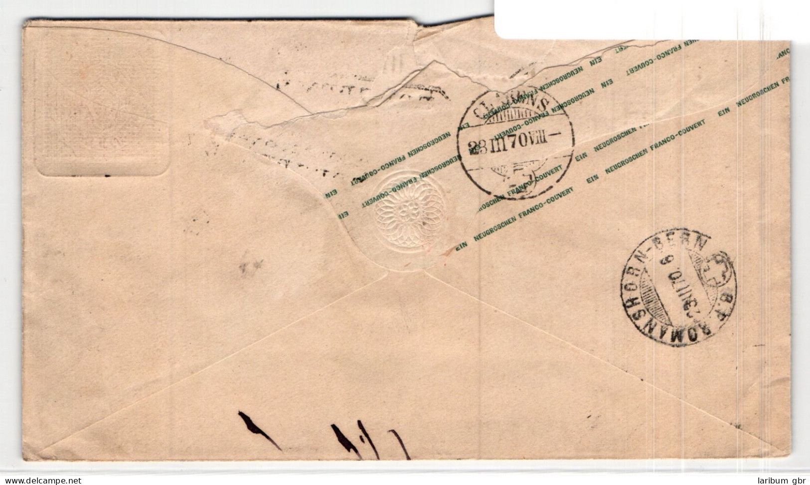 Norddeutscher Bund U55A Als Ganzsache 1 Marke Fehlend, In Die Schweiz #BD013 - Postal  Stationery