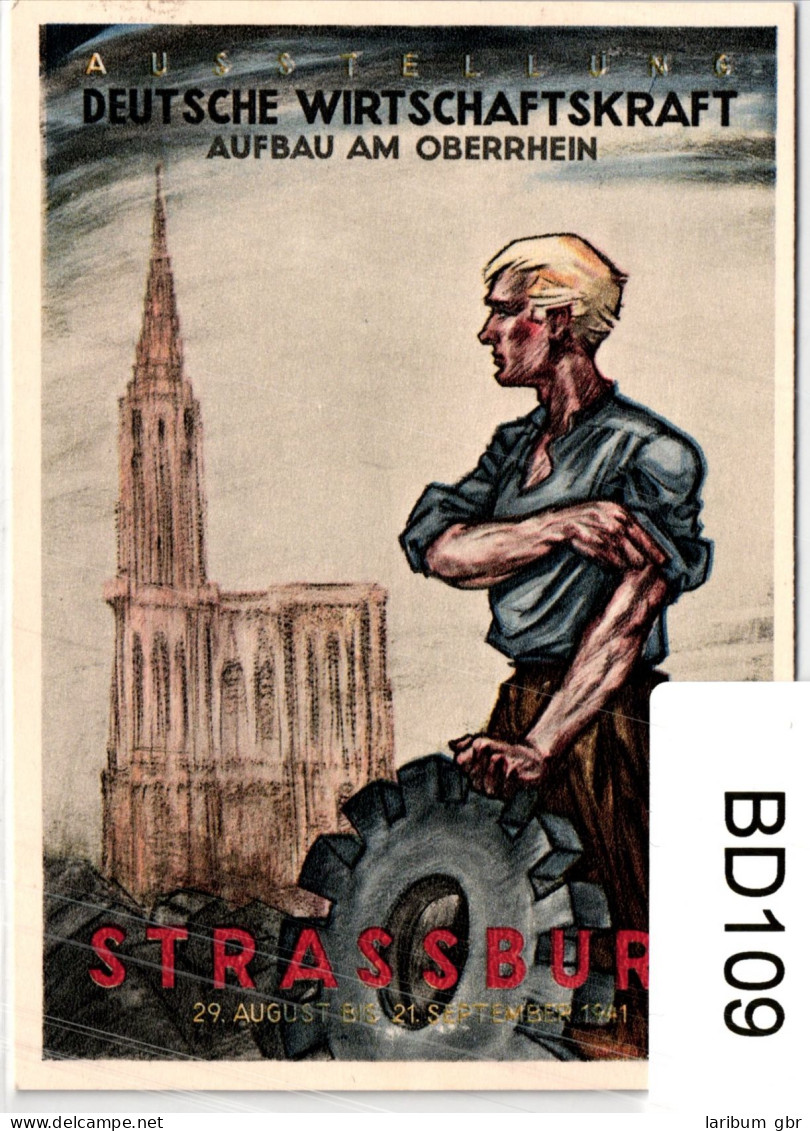 Deutsche Besetzung 2.WK Elsaß 4 Auf Postkarte Deutsche Wirtschaftskraft #BD109 - Occupazione 1938 – 45