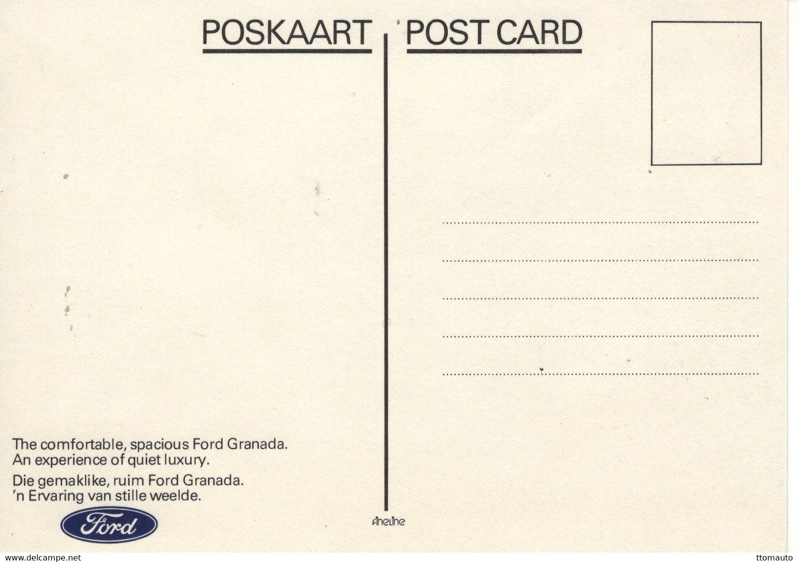 Ford Granada  -  Factory Sales Card   -  Carte Postale Moderne - Toerisme