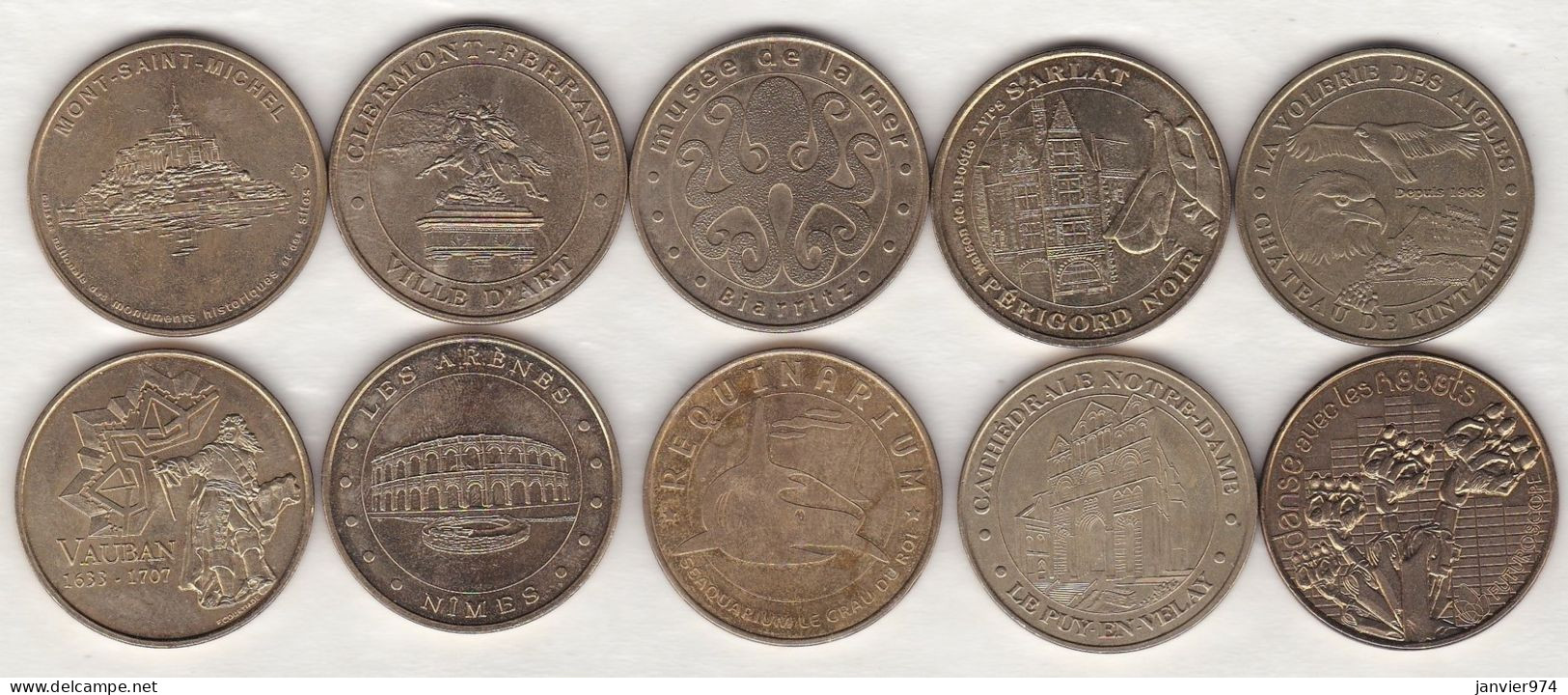 10 Jetons De La Monnaies De Paris 1998 à 2014 , Voir Scan Recto Verso Pour Plus De Détail - Autres & Non Classés