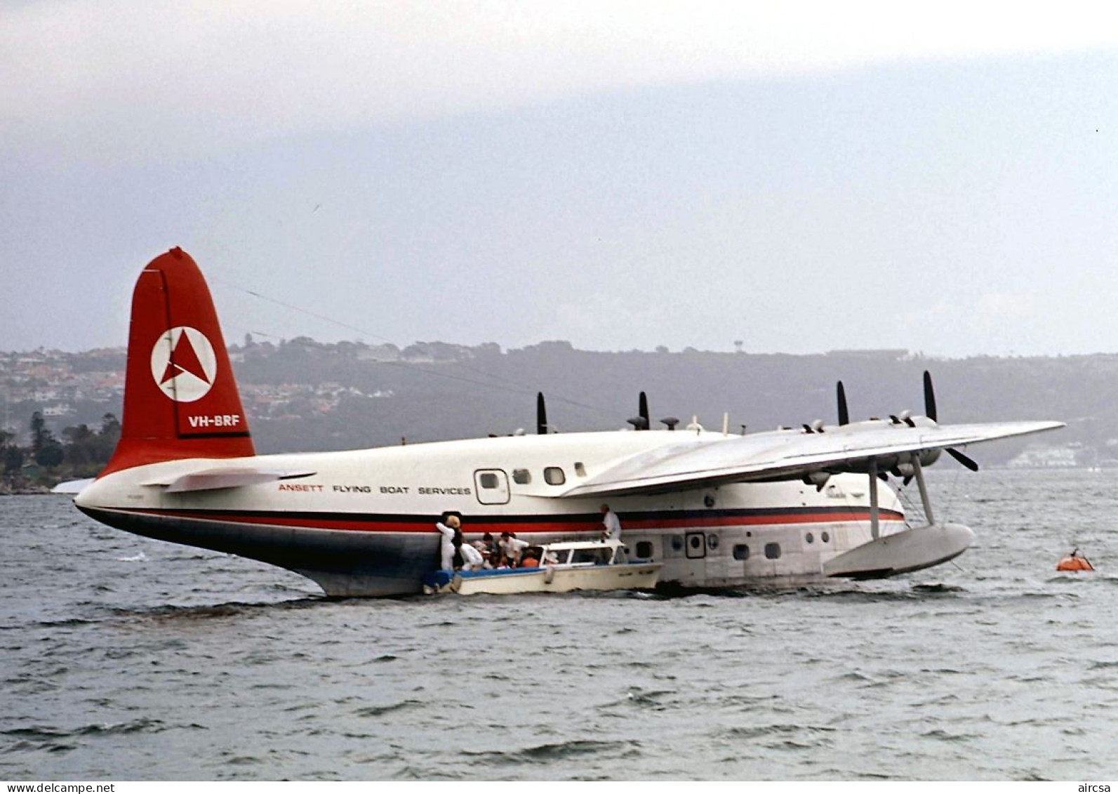 Aviation Postcard-WGA-1441 ANSETT-ANA Short Sunderland - 1946-....: Ere Moderne