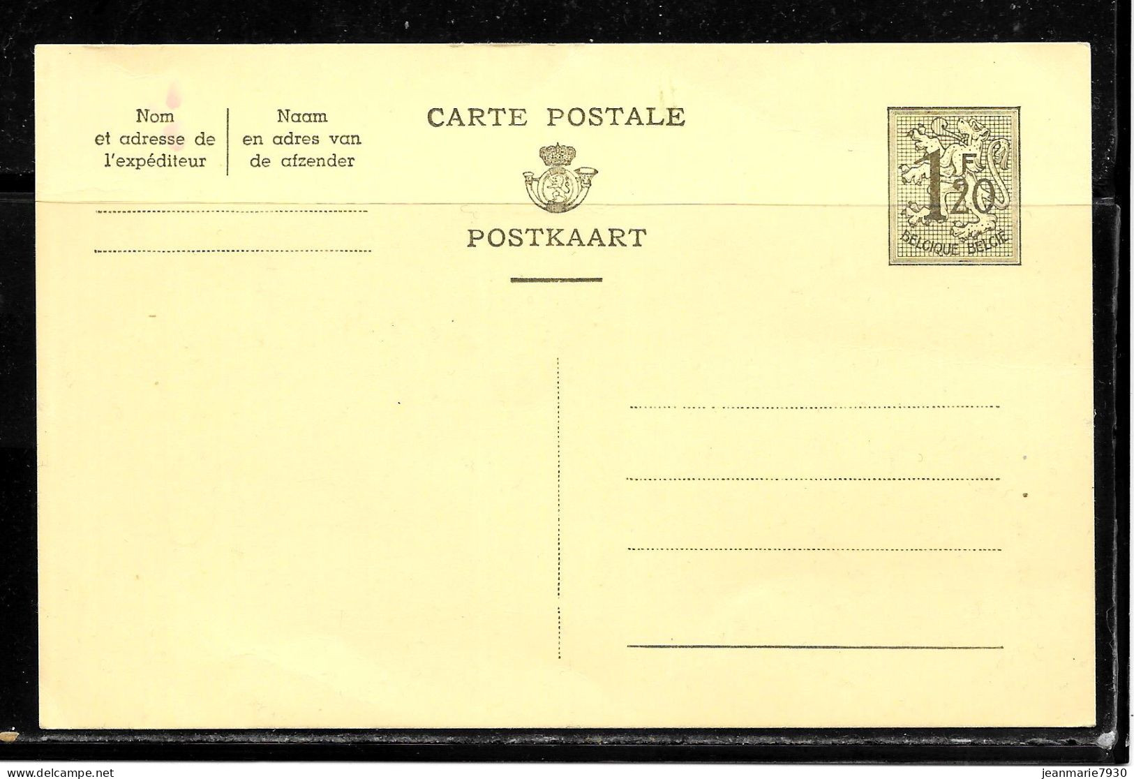 CC175 - BELGIQUE - ENTIERS LION HERALDIQUE 1F20 NEUF - Postcards 1951-..