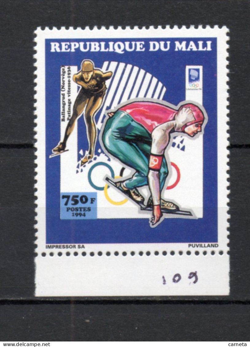 MALI  N° 705   NEUF SANS CHARNIERE  COTE 4.00€   JEUX OLYMPIQUES LILLEHAMMER SPORT - Malí (1959-...)