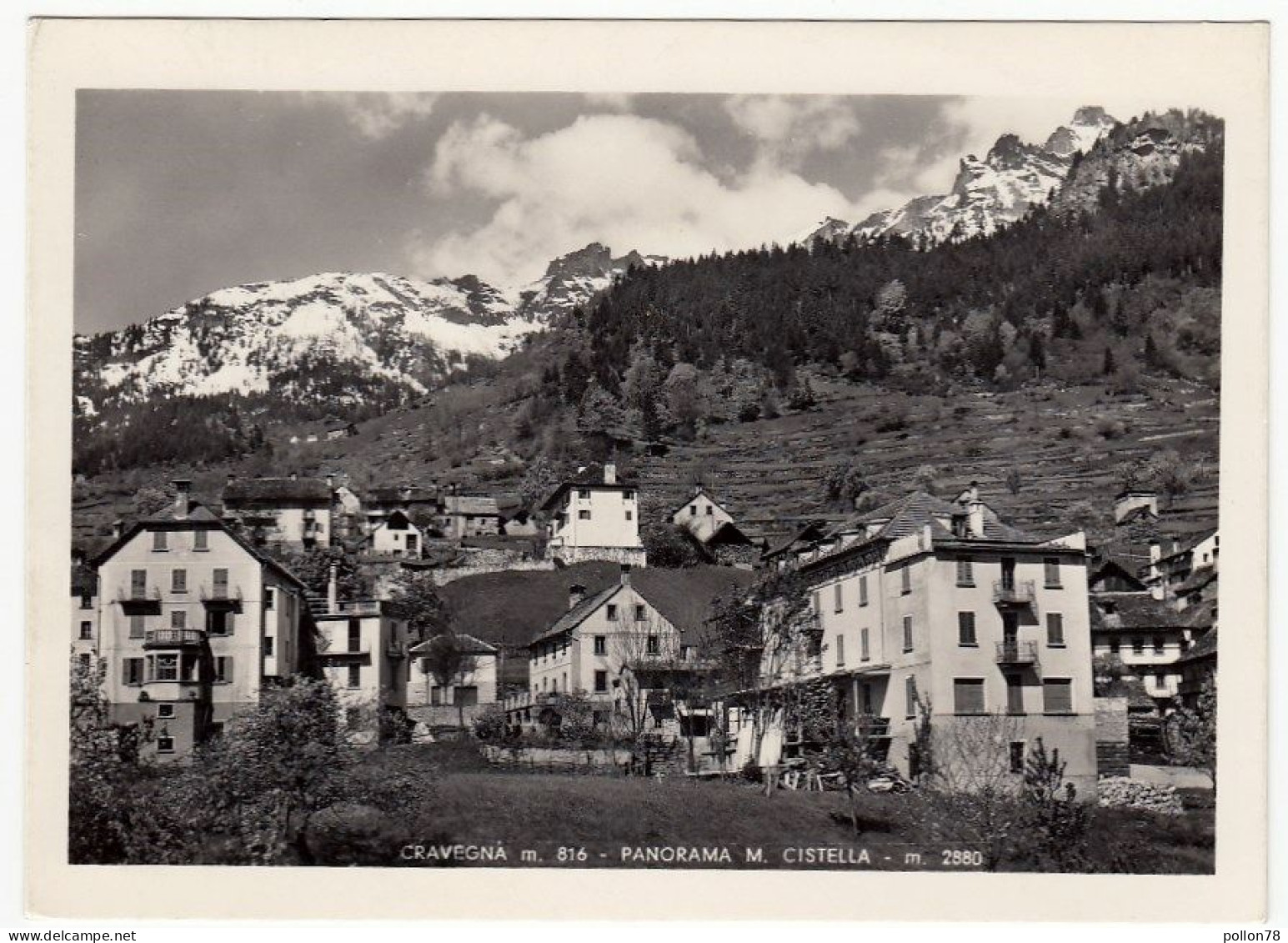 CRAVEGNA - PANORAMA M. CISTELLA - CRODO - VERBANIA - 1953 - Verbania