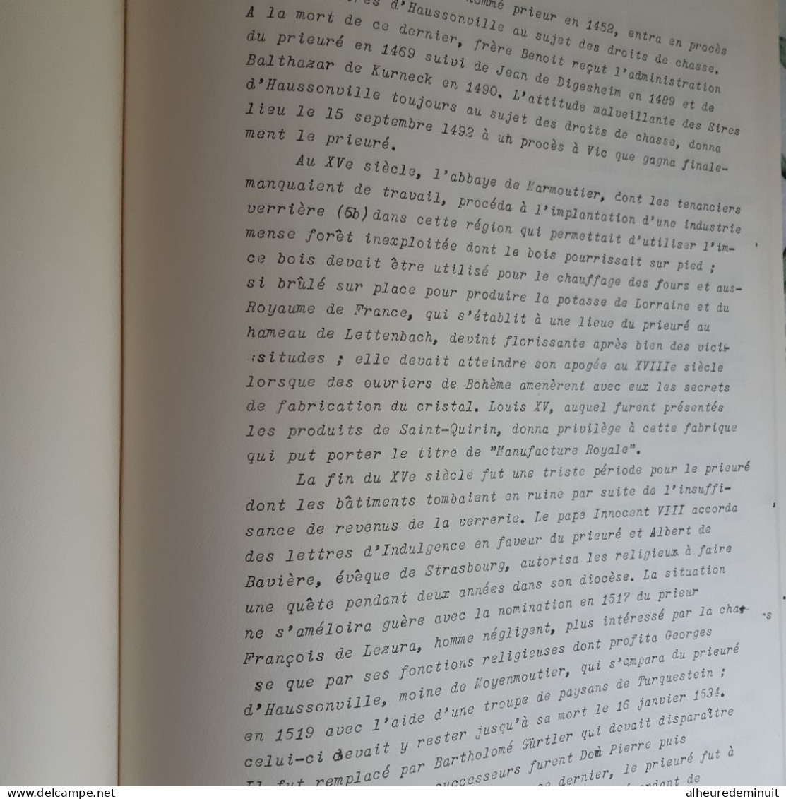 LE PRIEURE DE SAINT-QUIRIN"ORGUE"Abbaye De Marmoutier"manufacture Royale Verrerie"Moselle"Donon"vosges"histoire Lorraine - Lorraine - Vosges