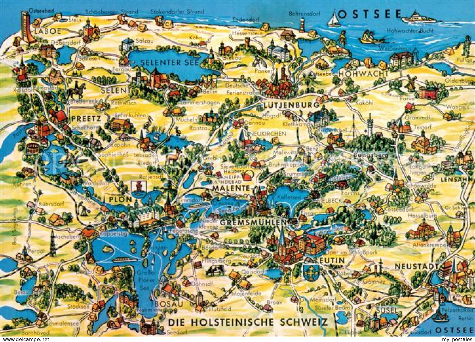 73653951 Holsteinische Schweiz Landkarte Der Region Holsteinische Schweiz - To Identify