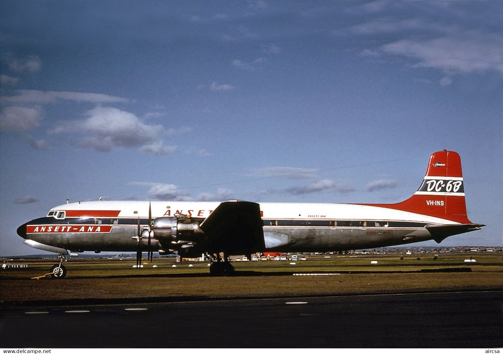 Aviation Postcard-WGA-1444 ANSETT-ANA Douglas DC-6 - 1946-....: Era Moderna