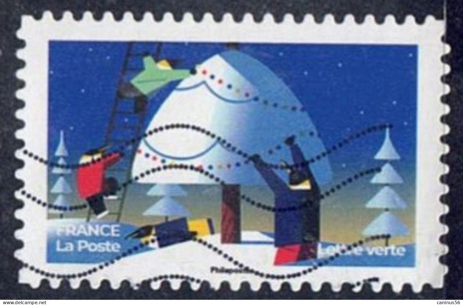 2022 Yt AA 2221 (o)  Mon Carnet De Timbres Féerique Pingouins Décorant Un Arbre - Used Stamps