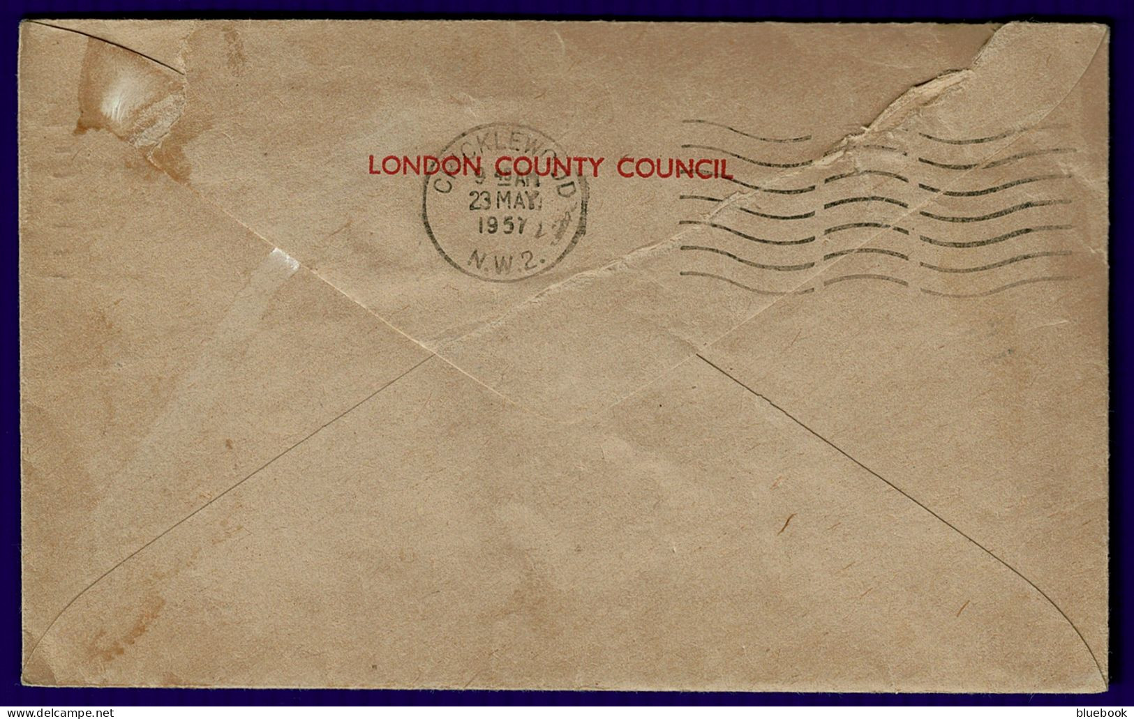 Ref 1648 - GB - 1957 Perfin Cover (LCC) With BCG Protects Against TB Cachet & Contents - Perforés