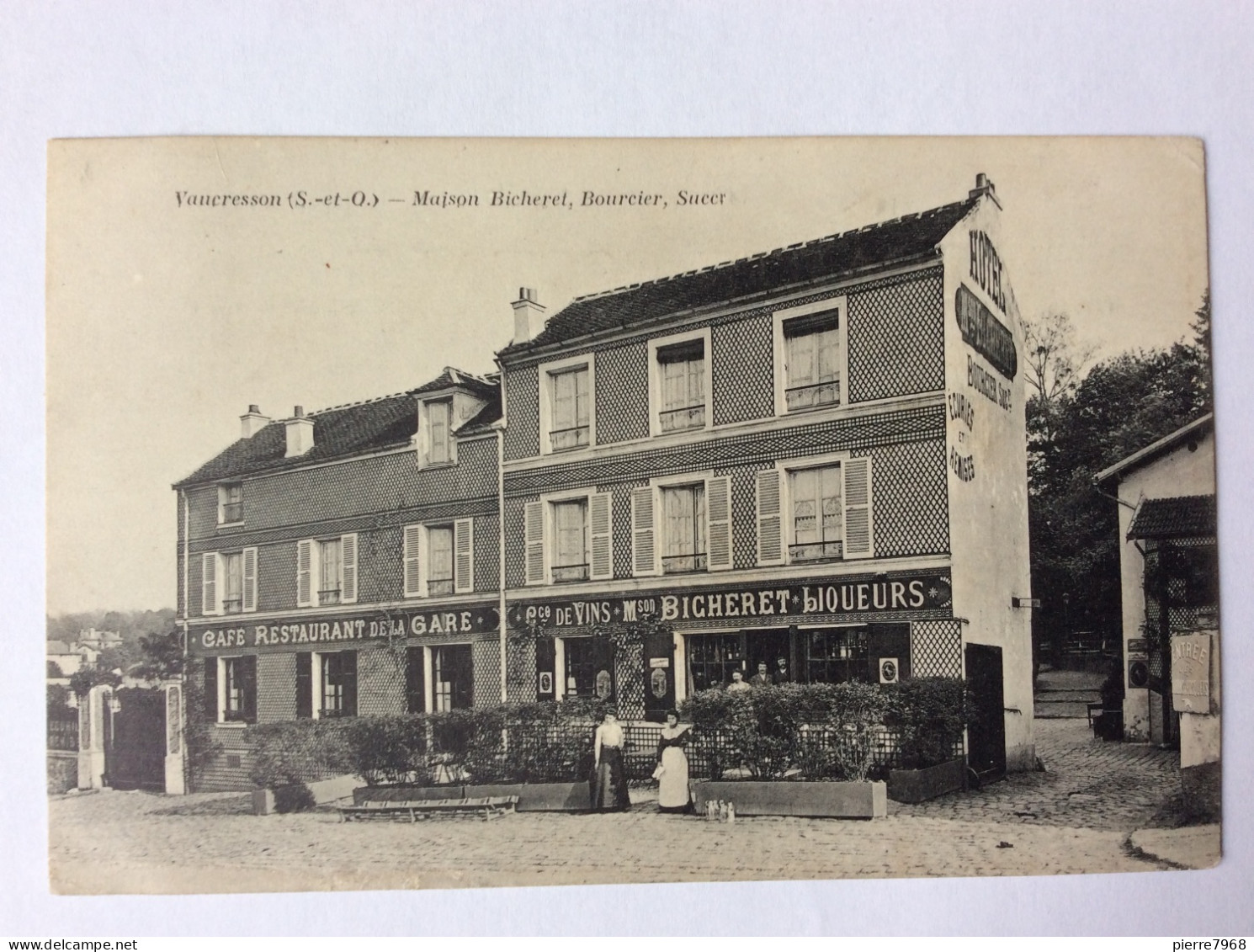 VAUCRESSON : Maison Bicheret, Bourcier, Succr - 1908 - Hotels & Gaststätten