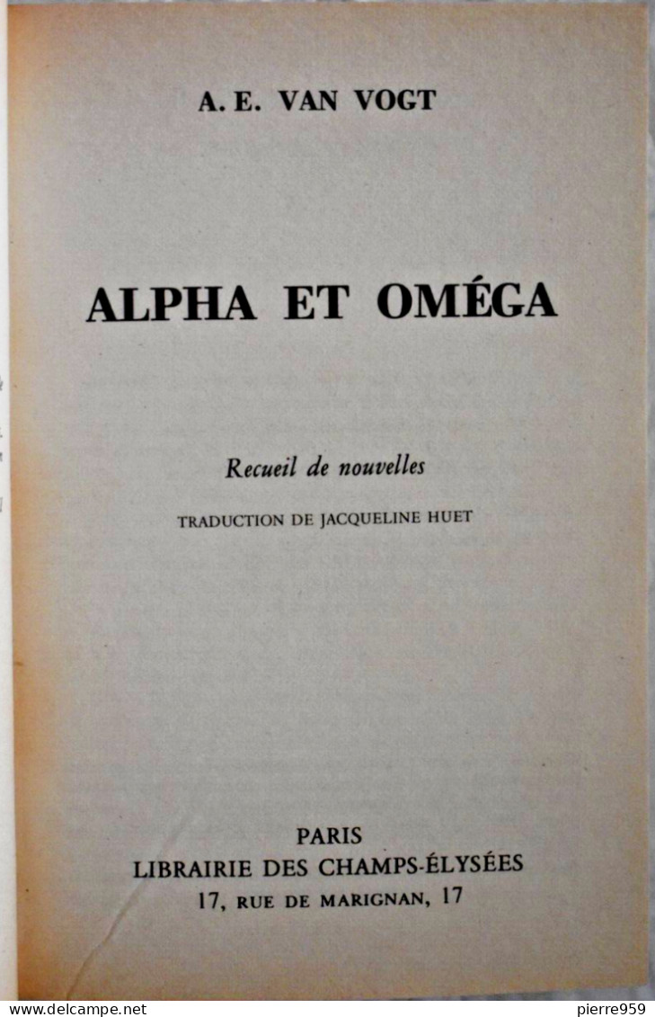Alpha Et Oméga - Alfred Elton Van Vogt - Le Masque SF