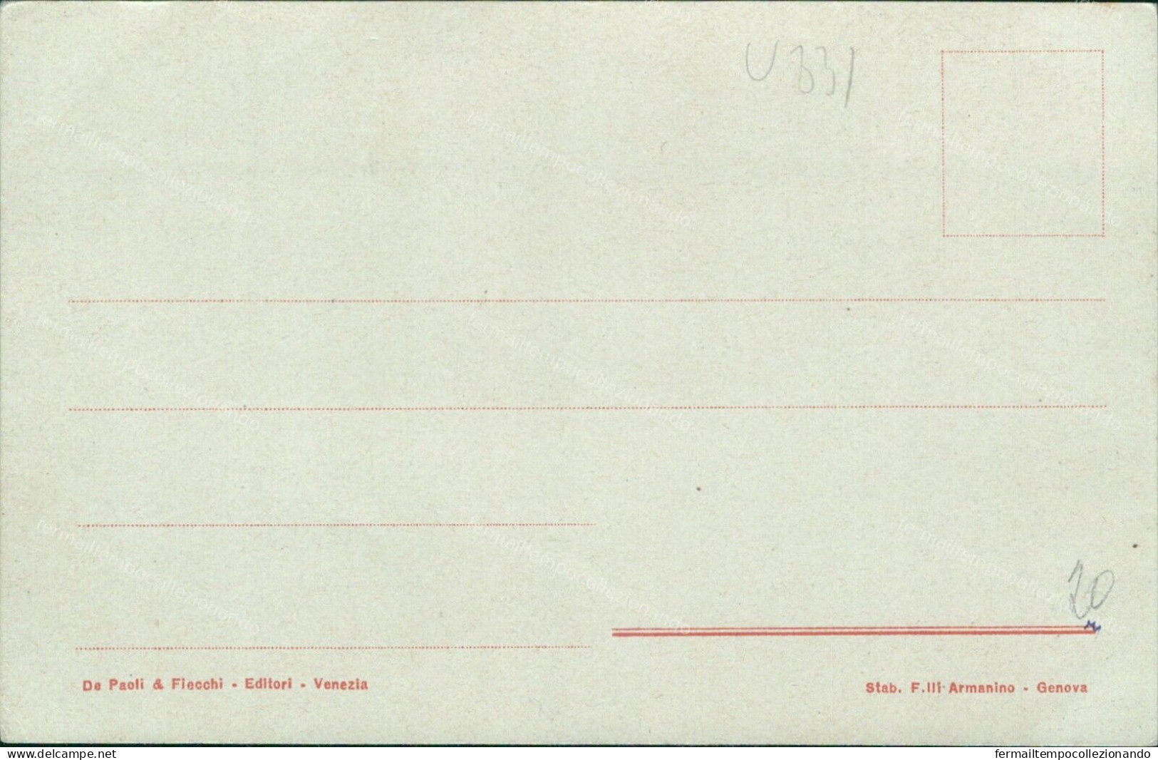 V831 Cartolina Venezia Pittorica Illustratore Tafuri I Colombi Inizio 900 - Sonstige & Ohne Zuordnung