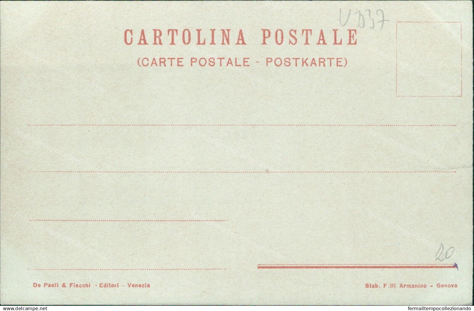 V837 Cartolina Venezia Pittorica Illustratore Tafuri Erbaria - Other & Unclassified