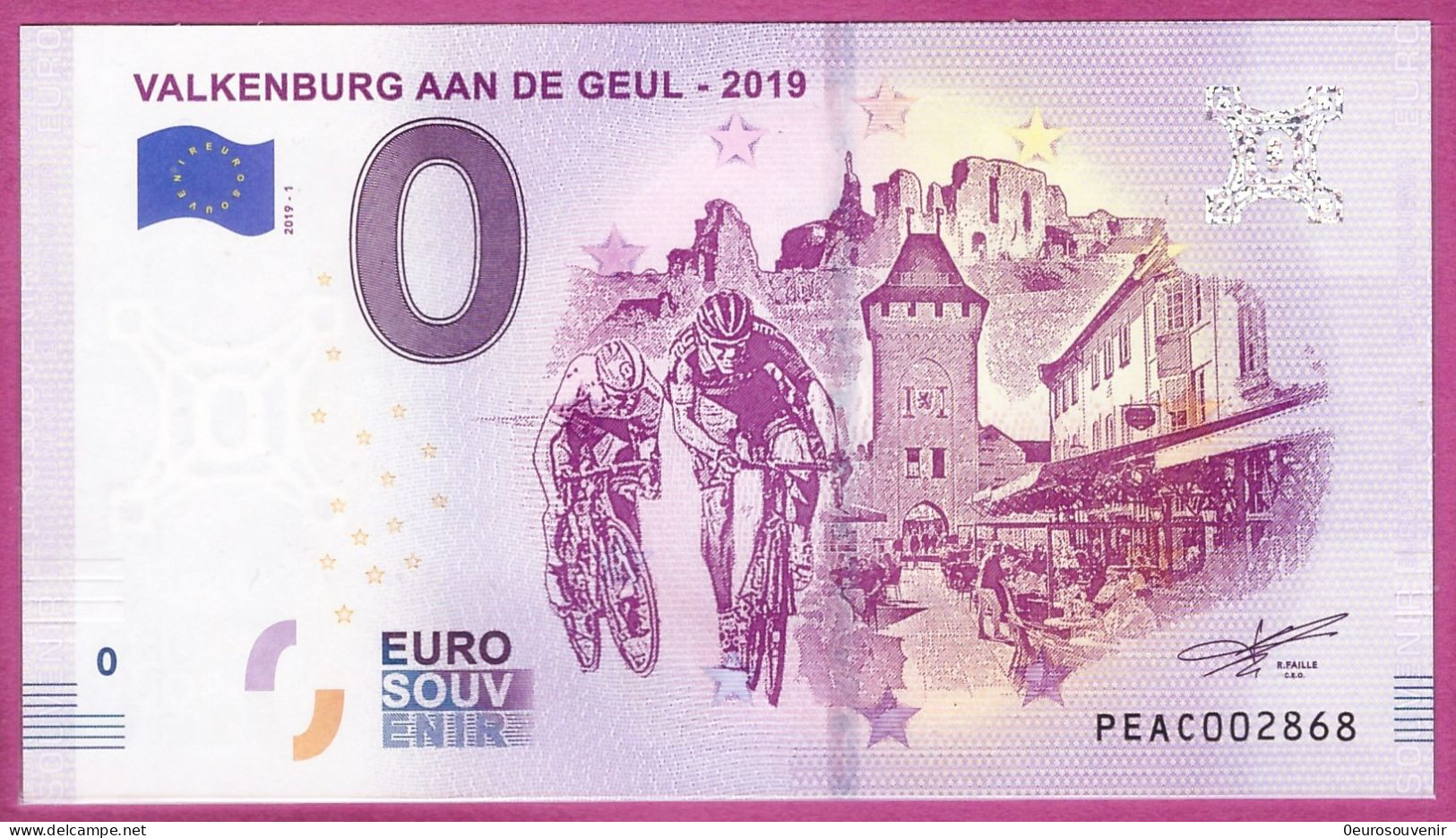 0-Euro PEAC 2019-1 VALKENBURG AAN DE GEUL - 2019 RADFAHRER - Private Proofs / Unofficial