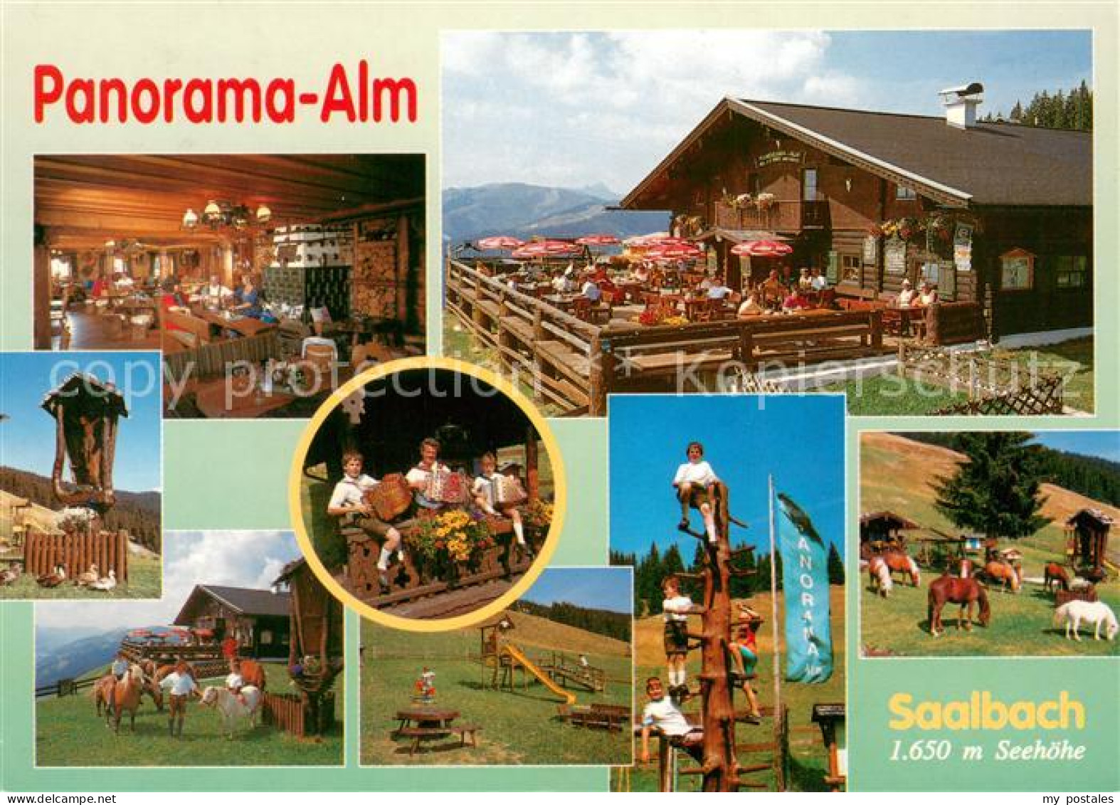 73653802 Saalbach-Hinterglemm Panorama Alm Am Kohlmais Kinderspielplatz Ponys Wa - Otros & Sin Clasificación