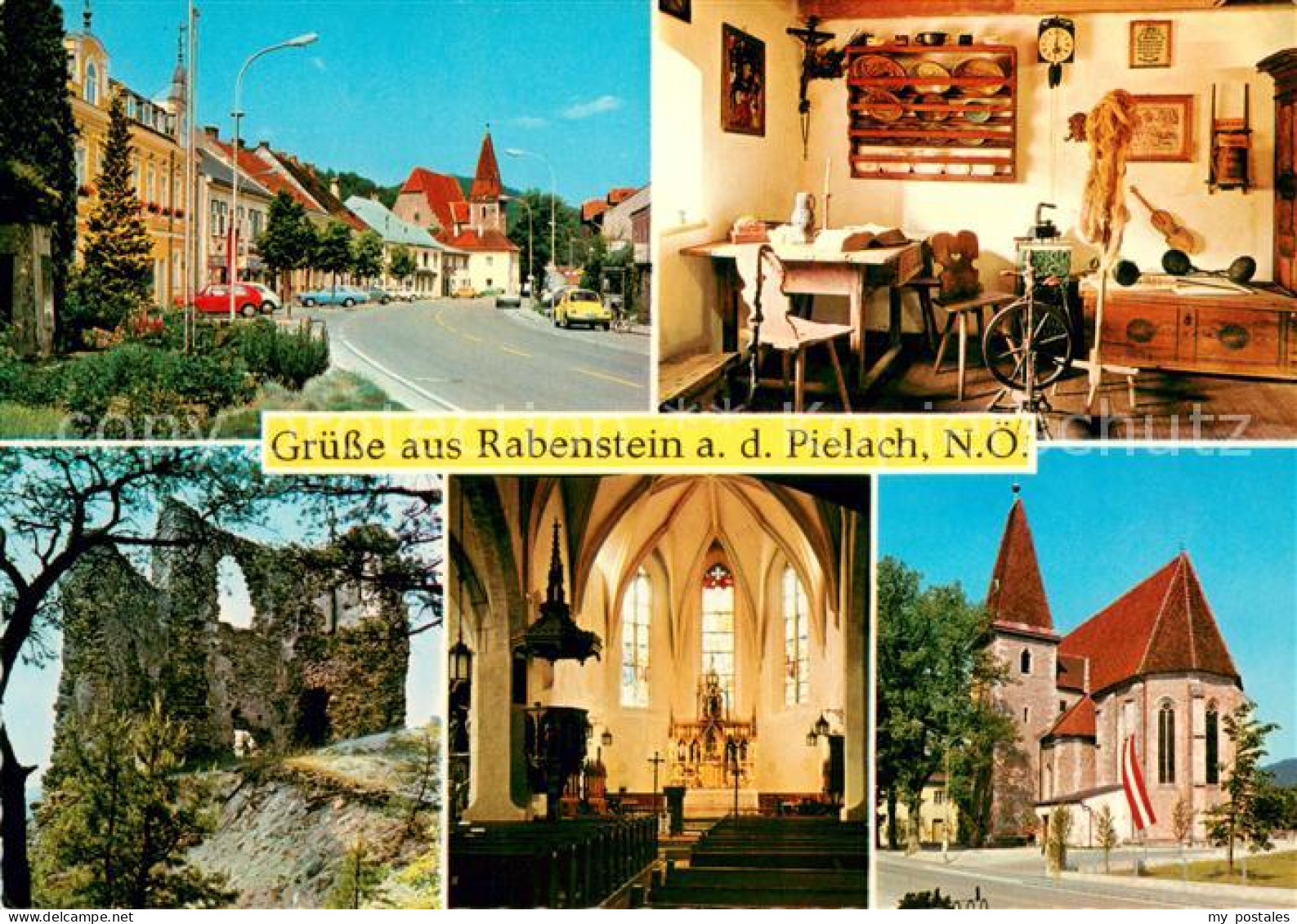 73653785 Rabenstein Pielach Ortsbild Mit Kirche Heimatmuseum Burgruine Pfarrkirc - Otros & Sin Clasificación