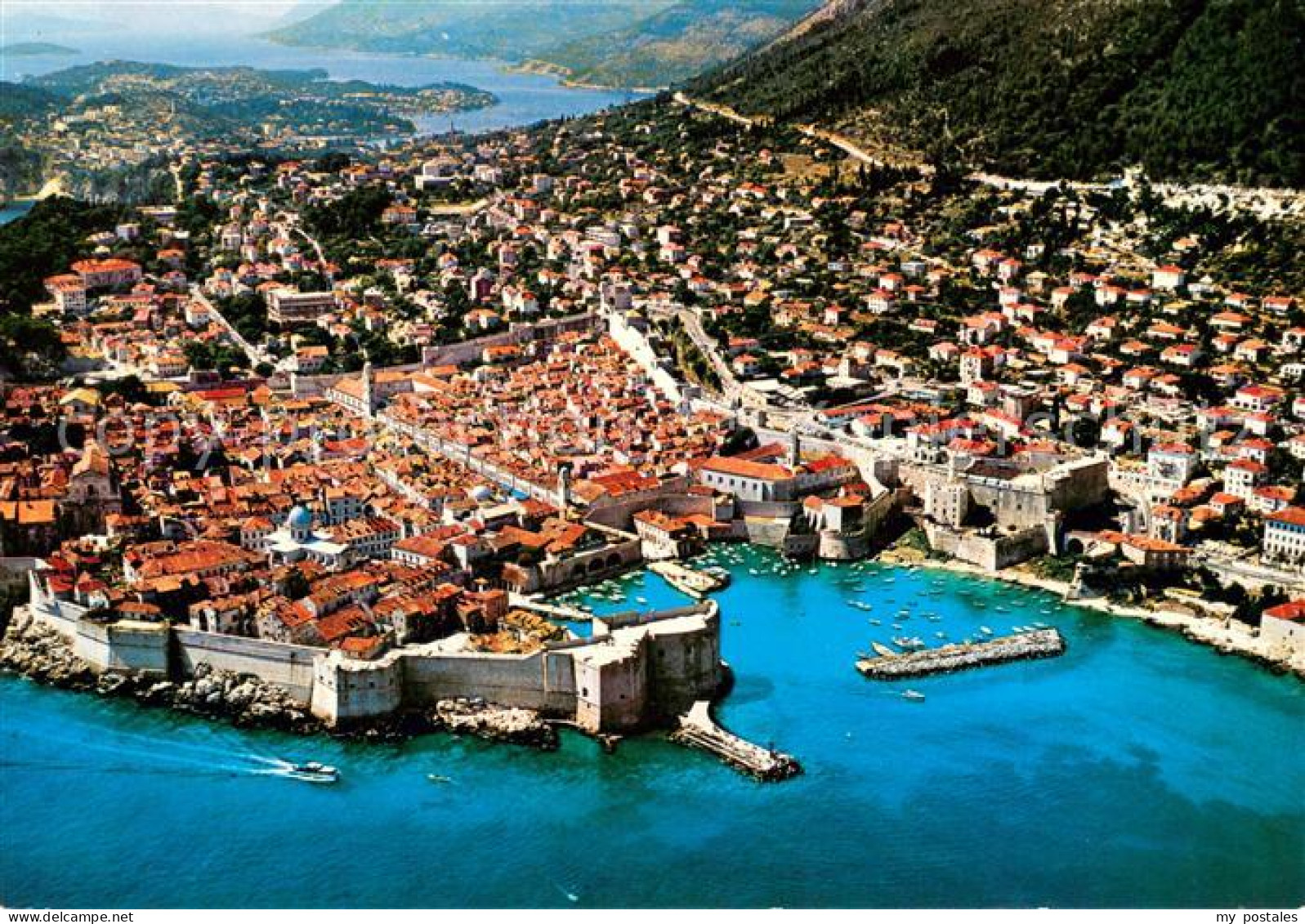 73653757 Dubrovnik Ragusa Altstadt Festung Hafen Fliegeraufnahme Dubrovnik Ragus - Croazia