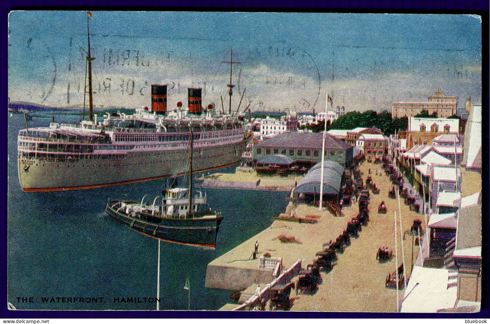Ref 1648 - 1931 Bermuda Harbour Postcard With Fine Machine Slogan Cancel - 1d Rate To USA - Bermudes
