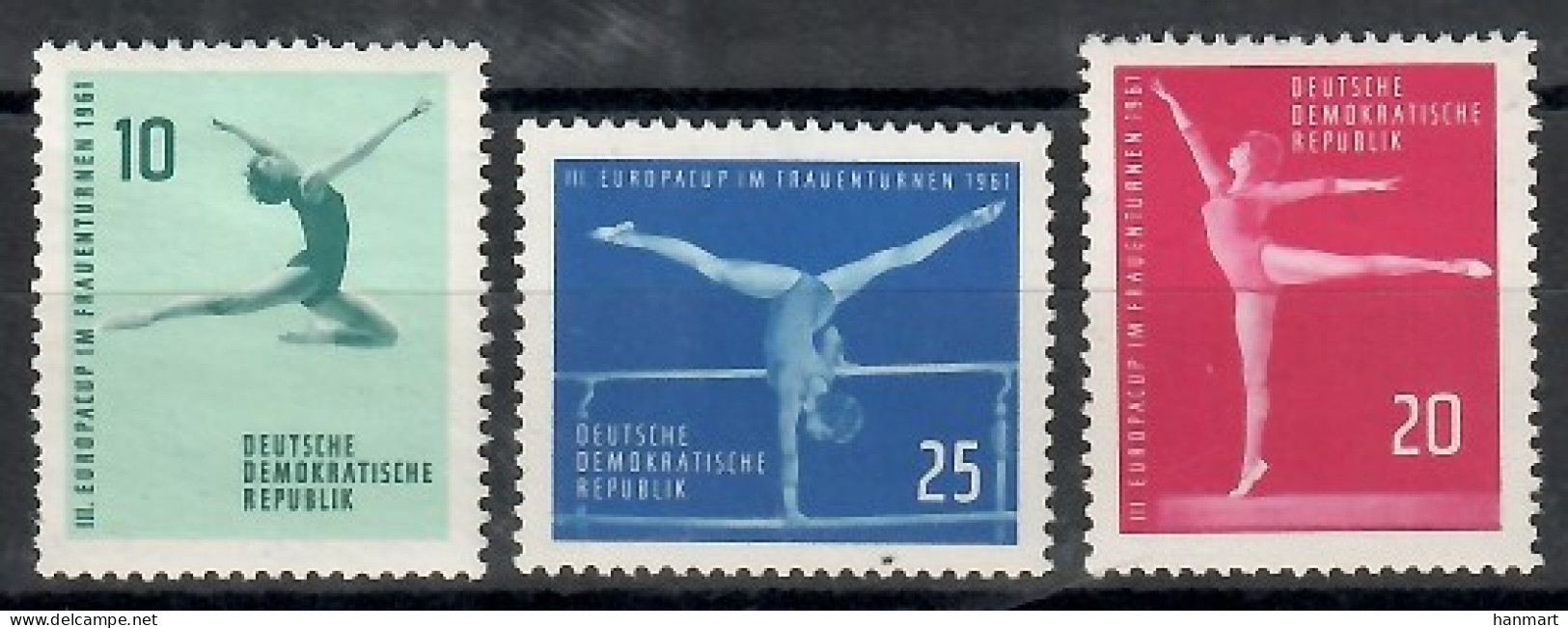 Germany, Democratic Republic (DDR) 1961 Mi 830-832 Mh - Mint Hinged  (PZE5 DDR830-832) - Autres & Non Classés