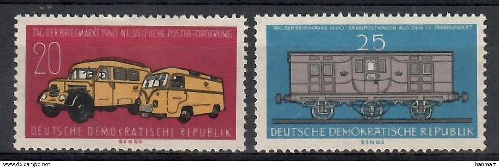 Germany, Democratic Republic (DDR) 1960 Mi 789-790 Mh - Mint Hinged  (PZE5 DDR789-790) - Voitures