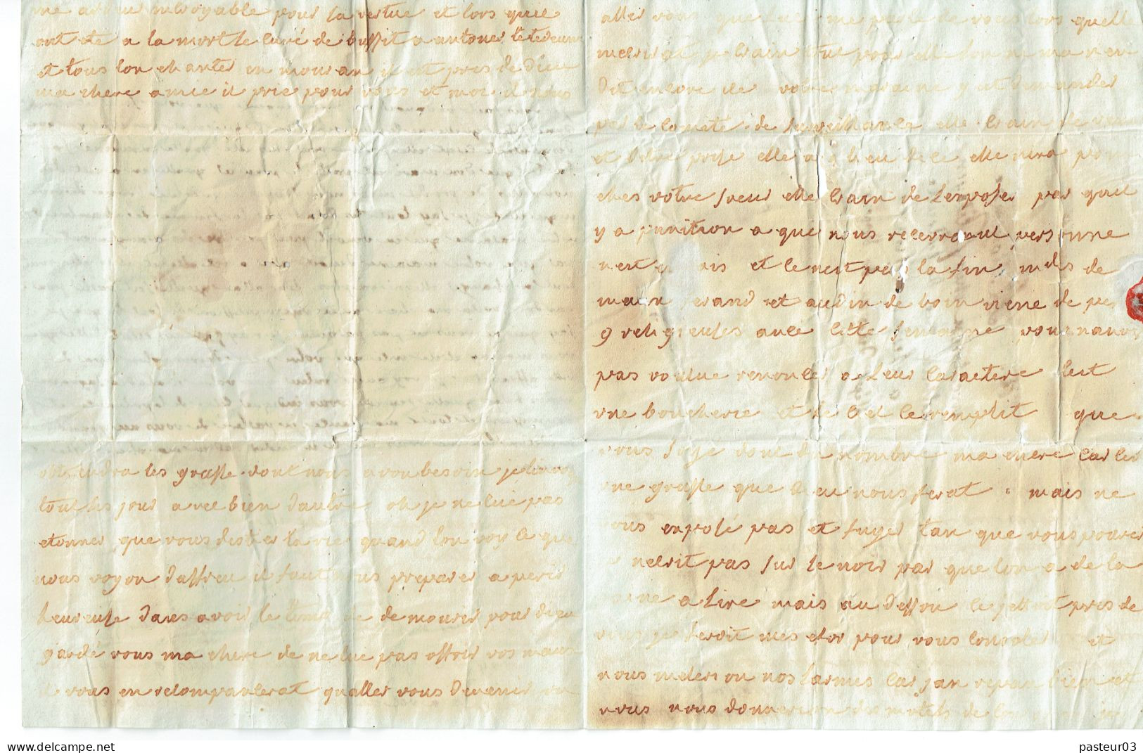 Roanne 68 Loire Lettre De Roanne Pour Clermont Ferrand 2 Avril 1793 Texte écrit à L'encre Secrète Révélée à La Chaleur - 1701-1800: Precursors XVIII