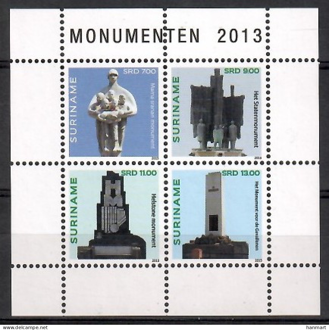 Suriname 2013 Mi Block 118 MNH  (ZS3 SRNbl118) - Skulpturen