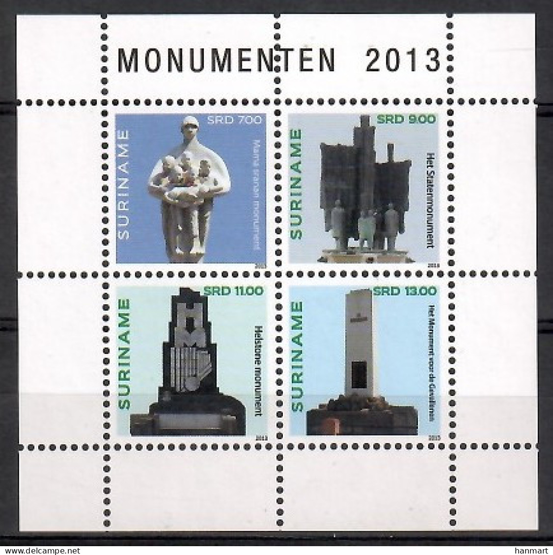 Suriname 2013 Mi Block 118 MNH  (ZS3 SRNbl118) - Scultura