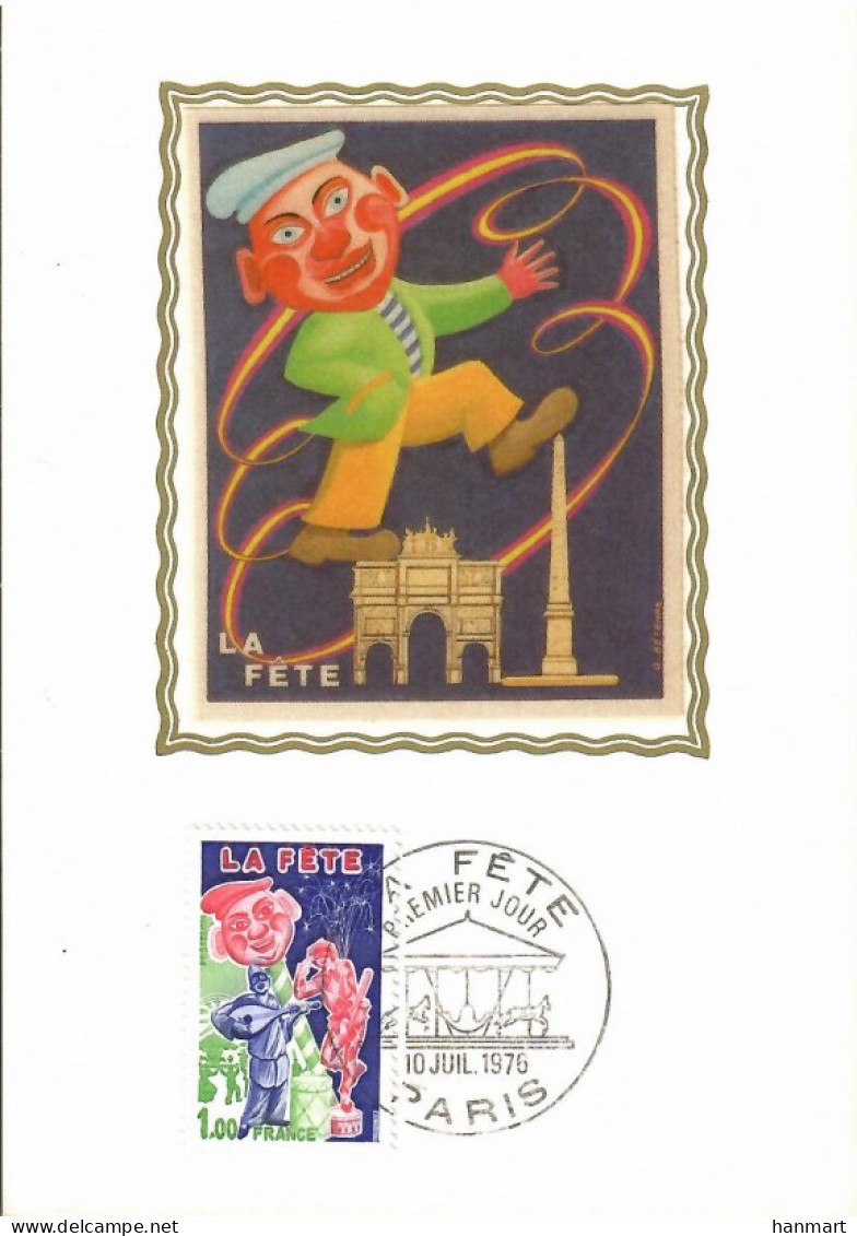 France 1976 Mi S1978  Max Card  (MAX ZE1 FRNs1978a) - Circus