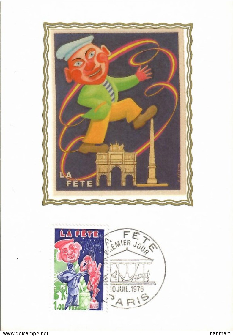 France 1976 Mi S1978  Max Card  (MAX ZE1 FRNs1978a) - Zirkus