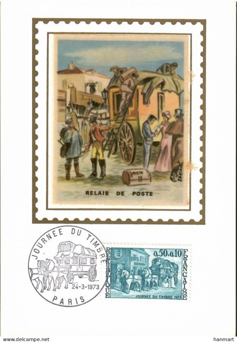 France 1973 Mi S1824  Max Card  (MAX ZE1 FRNs1824a) - Farm