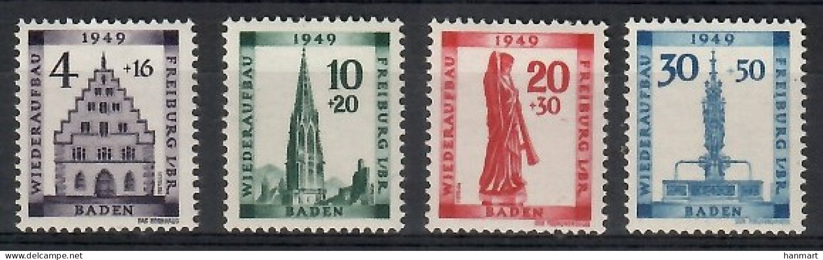Baden  1949 Mi 38-41 Mh - Mint Hinged  (PZE5 BDN38-41) - Other