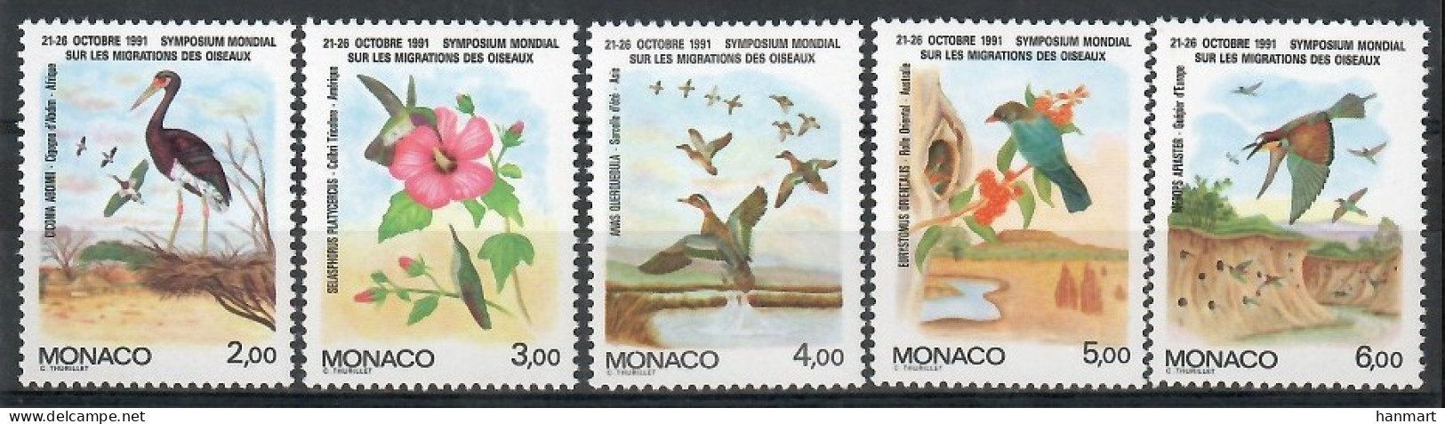 Monaco 1991 Mi 1995-1999 MNH  (ZE1 MNC1995-1999) - Sonstige & Ohne Zuordnung