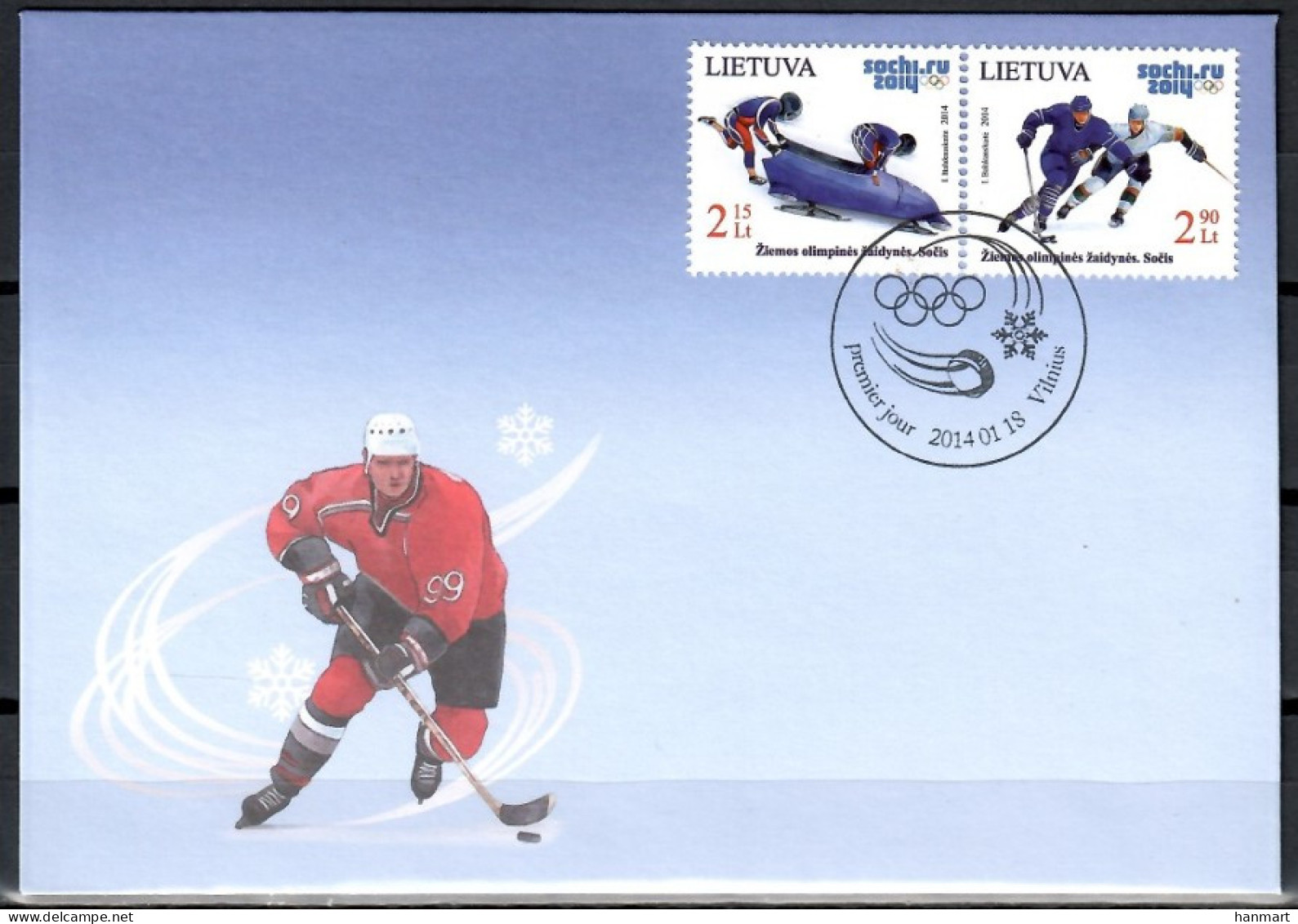 Lithuania 2014 Mi 1150-1151 FDC  (FDC ZE3 LTH1150-1151) - Winter (Varia)