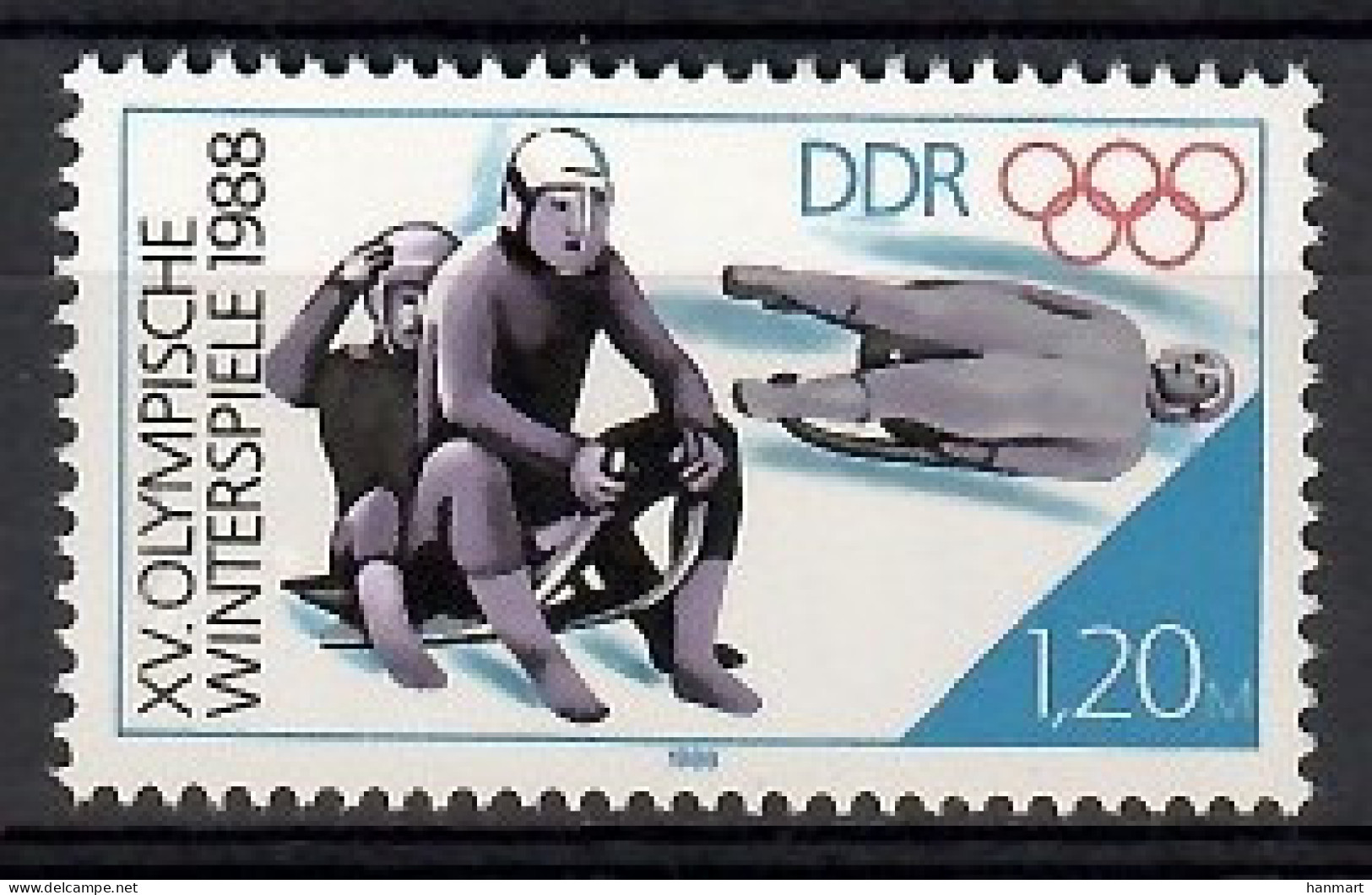 Germany, Democratic Republic (DDR) 1988 Mi 3144 MNH  (ZE5 DDR3144) - Winter 1988: Calgary