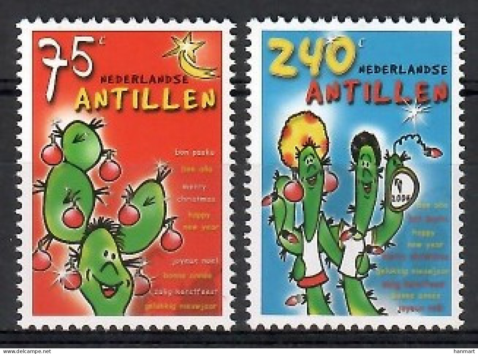 Netherlands Antilles 2003 Mi 1252-1253 MNH  (ZS2 DTA1252-1253) - Cactusses
