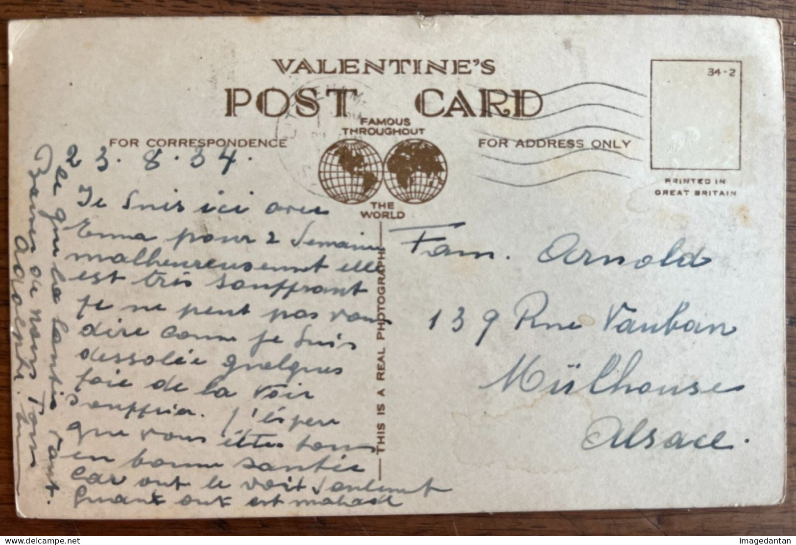 The Sand Dunes, West Beach, Littlehampton (20) - Photocard 23. 8. 1934 - Valentine's Post Card - Sonstige & Ohne Zuordnung
